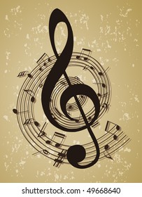 vector retro music abstract background