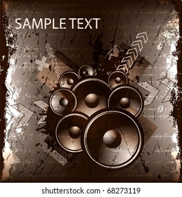 vector retro music background