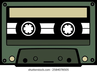 Vector Retro Music Cassette - Template