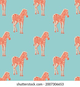 Vektor Retro Neon Farbe Zebra Illustrationsmotiv nahtlose Wiederholmuster digitale Datei-Kunstwerk-Innendekor Print-Stoff Textil Pop Art