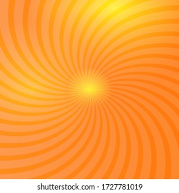 Vector retro orange abstract background with rays