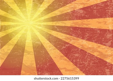 Vektor-Retro-orangefarbener Grunge-Rahmen mit Liegen und Platz für Text