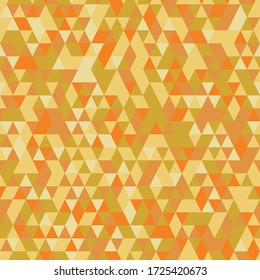 Vector retro orangle and yellow geometric triangle seamless pattern background. Perfect for mosaic, wallpaper, scrapbooking, fabric.