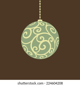 Vector Retro Ornamental Bulb Illustration 