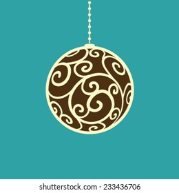 Vector Retro Ornamental Bulb Illustration 
