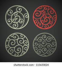 Vector Retro Ornamental Circles