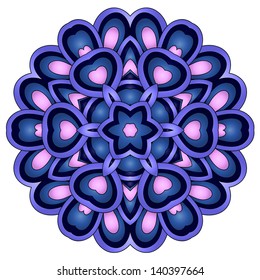 Vector retro ornamental round lace pattern, circle background with many details, looks like crocheting handmade lace, lacy arabesque designs. Orient traditional ornament. Oriental motif