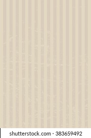 Vector retro paper. Stripes and scratches. Old texture. Beige tones. A4 format