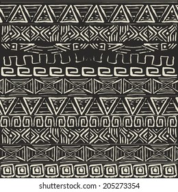 Vector retro pattern. Aztec background.