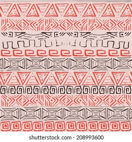Vector retro pattern. Aztec background.