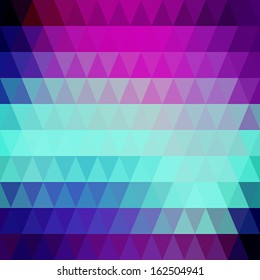 Vector retro pattern of geometric shapes. Colorful mosaic backdrop. Geometric hipster retro background, place your text on the top of it. Retro triangle background.