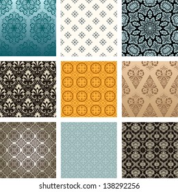 Vector. Retro pattern set