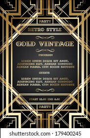 vector retro pattern for vintage party Gatsby style 