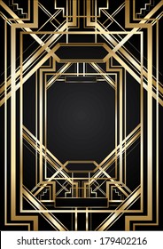 vector retro pattern for vintage party Gatsby style 
