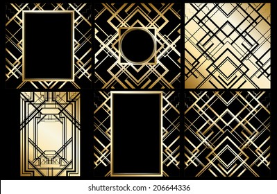 vector retro pattern for vintage party Gatsby style