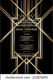vector retro pattern for vintage party Gatsby style 