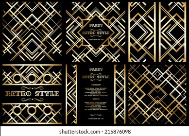 vector retro pattern for vintage party Gatsby style 