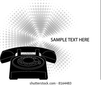 vector retro phone
