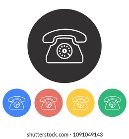 Vector retro phone icon