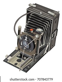 vector retro photo camera