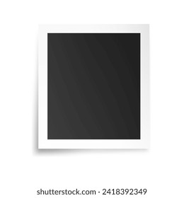 Vektorretro-Fotorahmen mit Schatten einzeln auf weißem Hintergrund.