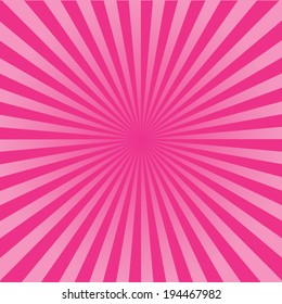 Vector retro pink sunburst 