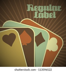 Vector Retro Poker Cards