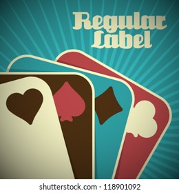  Vector Retro Poker Cards