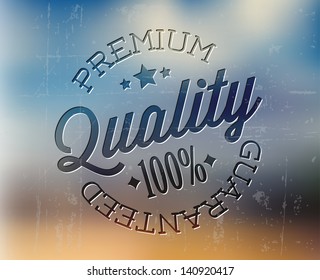 Vector retro premium quality detailed stamp on an abstractact background