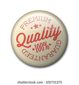 Vector retro premium quality red detailed badge