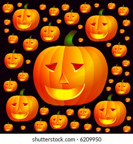 vector retro pumpkin pattern