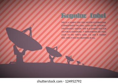 Vector Retro Radar Illustration