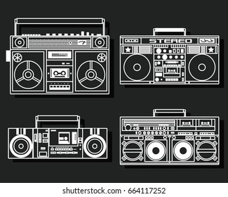 Vector Retro Recorder from the Eighties