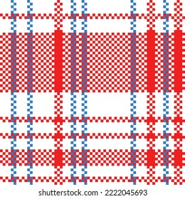 Vector Retro Red White Blue Iconic Old Hong Kong Checker Seamless Pattern for Products or Textile Prints.