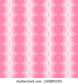 Vector retro rounded seamless pattern. Simple flat natural garlands for textile, prints, wallpaper, wrapping paper, web etc.