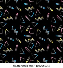 vector retro seamless pattern 80s
