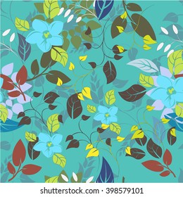 Vector retro seamless pattern floral texture