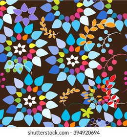 Vector retro seamless pattern flower floral background illustration