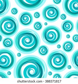 Vector Retro seamless pattern with hand drawing circle. Blue Pastel color. Blue circle. Circle pattern. Blue circle seamless pattern. Blue seamless.   Circle seamless