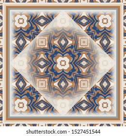 Vector retro seamless pattern. Ideal for printing on fabric or paper. Scarf design.