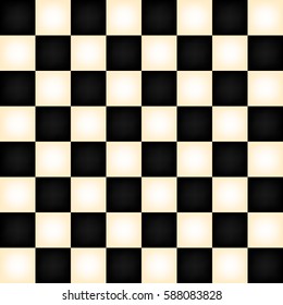 Vector retro shaded black and white chess board pattern