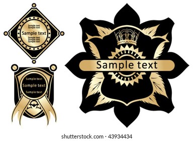 Vector retro shield