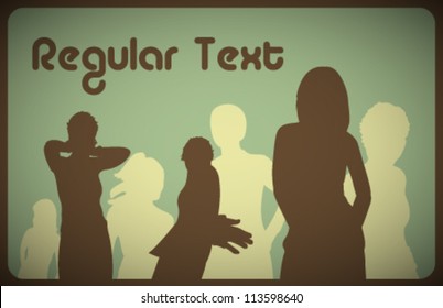 Vector Retro Silhouettes Dancing
