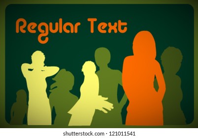 Vector Retro Silhouettes Dancing