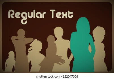 Vector Retro Silhouettes Dancing
