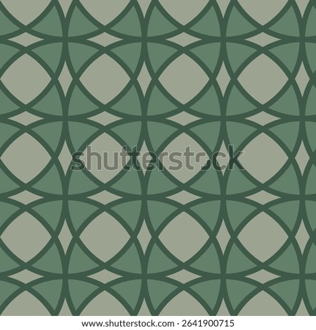 Vector retro simple geometric seamless patterns of four leaf clover in retro style. Vintage abstract geometric pattern in Art deco style.
