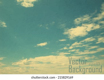 Vector Retro Sky