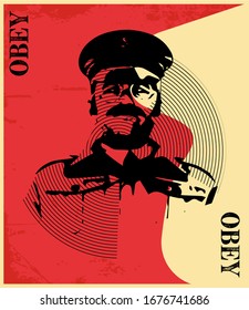 Vector Retro Soviet Revolution Propaganda Posters Stylization