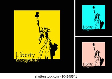 the vector retro Statue of Liberty background eps10