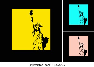 the vector retro Statue of Liberty background eps10